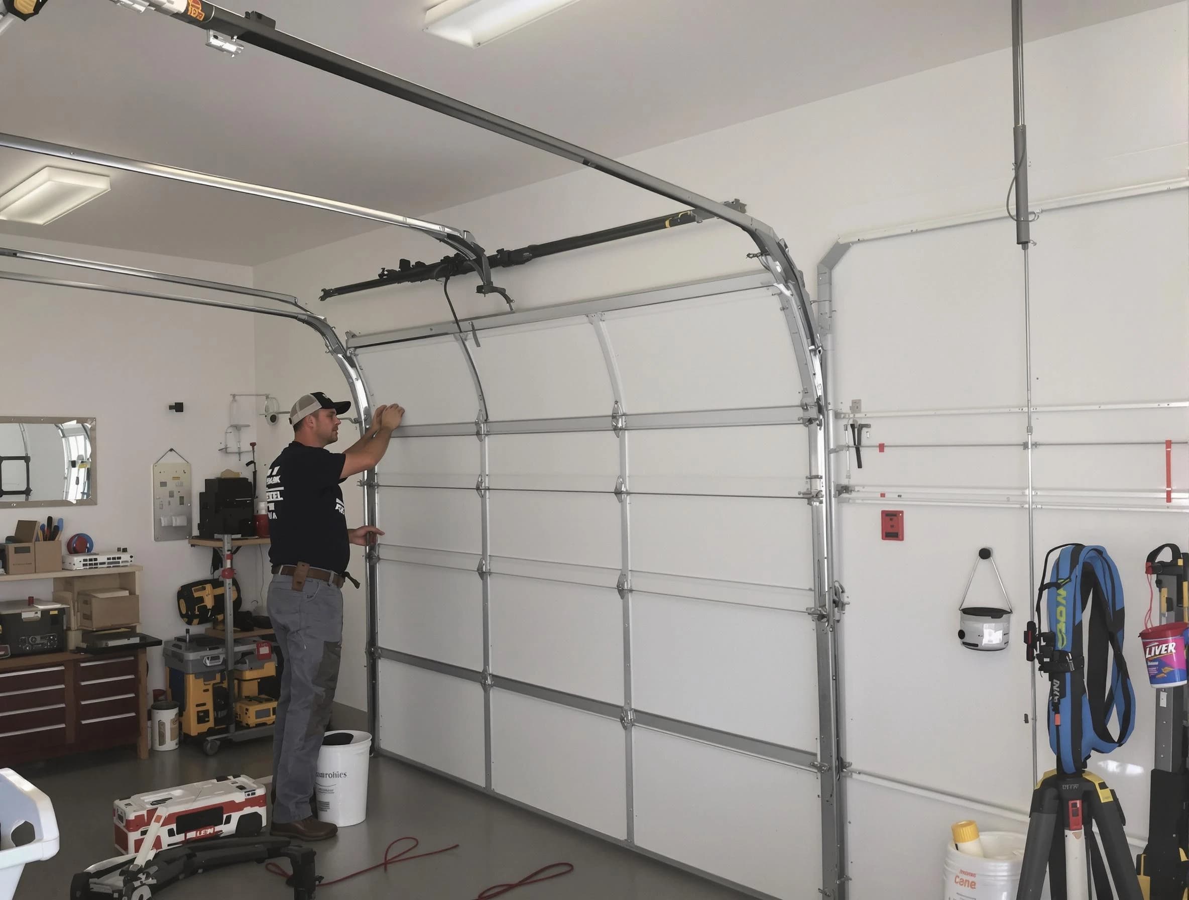Marshfield Garage Door Repair team installing new garage door in Marshfield