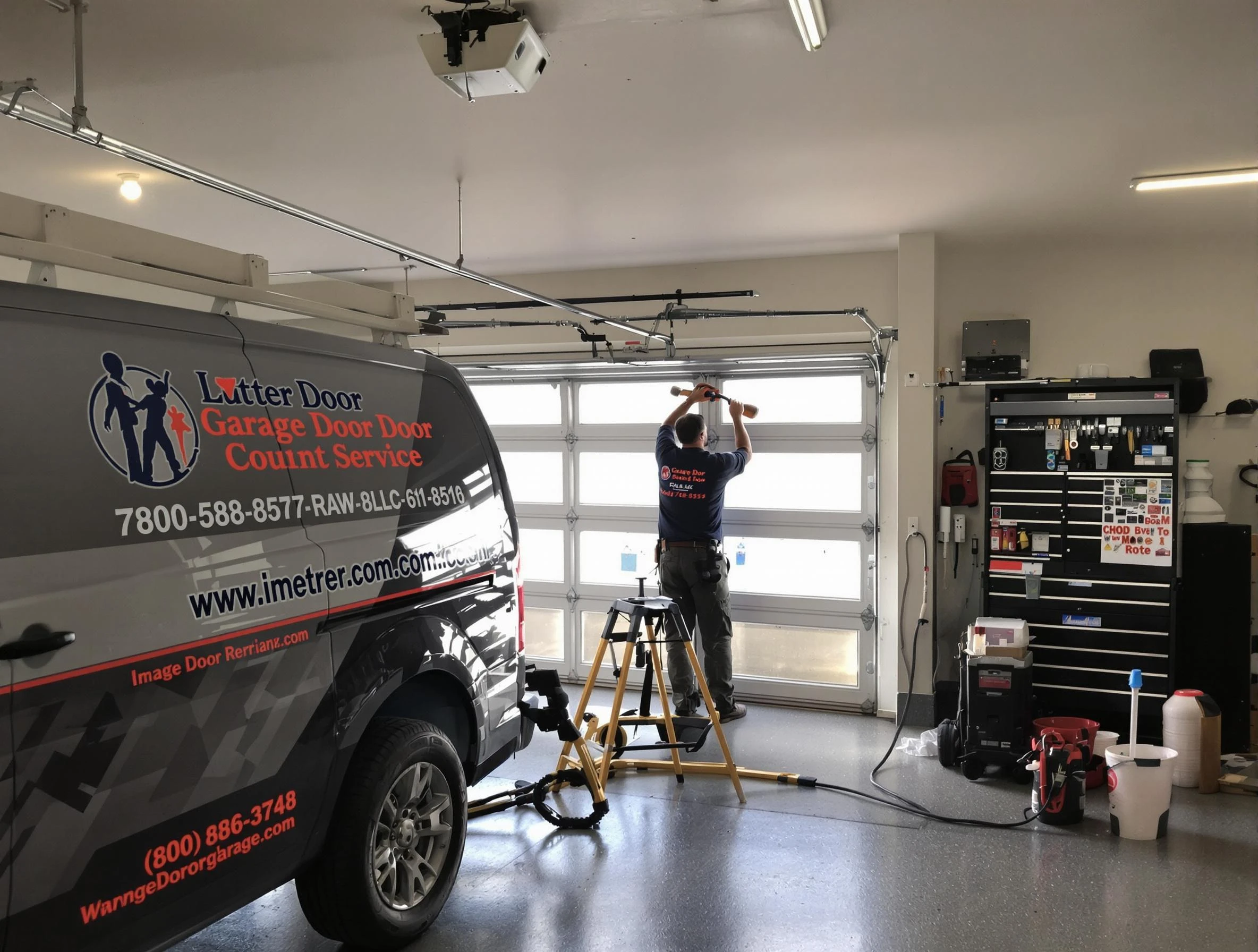 Marshfield Garage Door Repair team performing same-day garage door repair in Marshfield